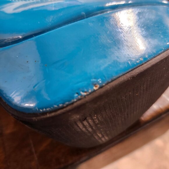 Charlotte Russe Womens Size 8 Teal Blue Patent Leather Platform Stiletto Heels - Picture 11 of 11